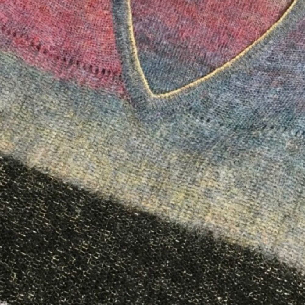 Gold Metallic Trim Color Block Sweater Anthropolo… - image 5